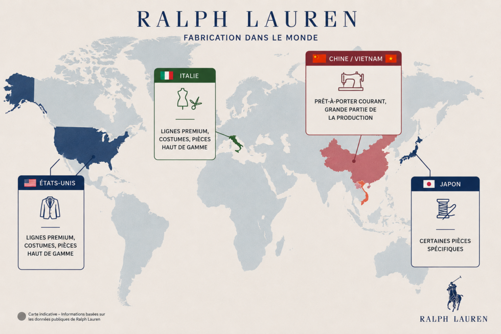Carte de fabrication Ralph Lauren